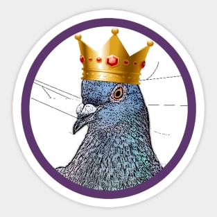 Pigeon King Sticker